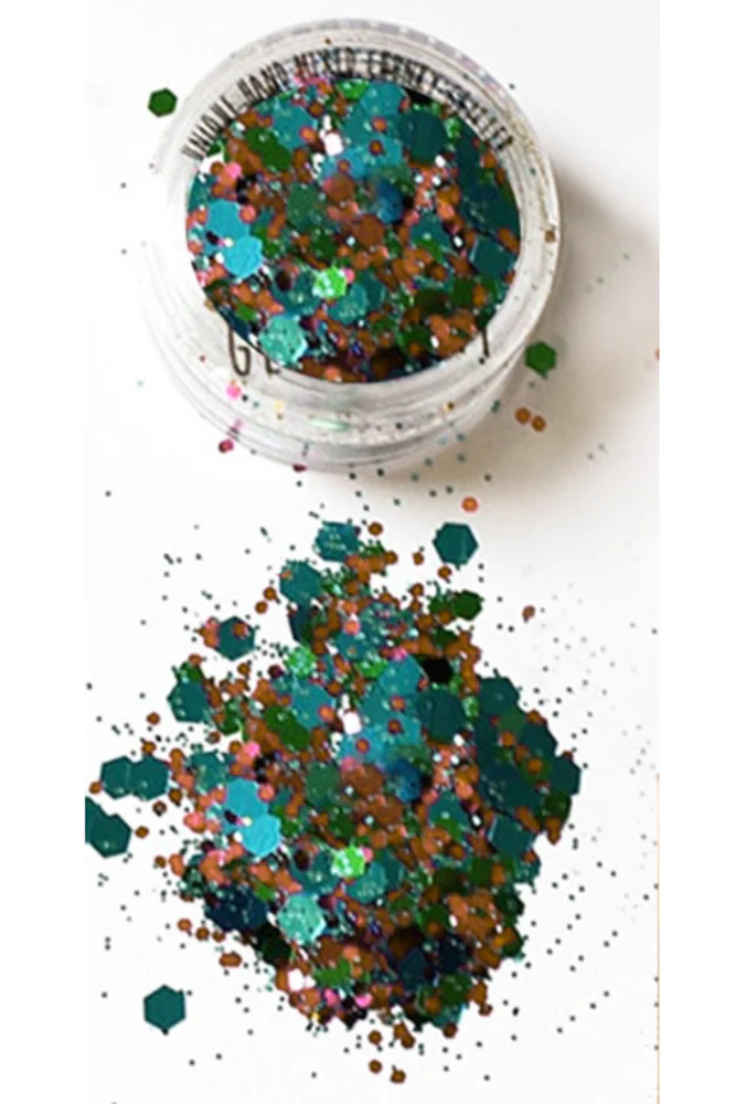Body glitter green