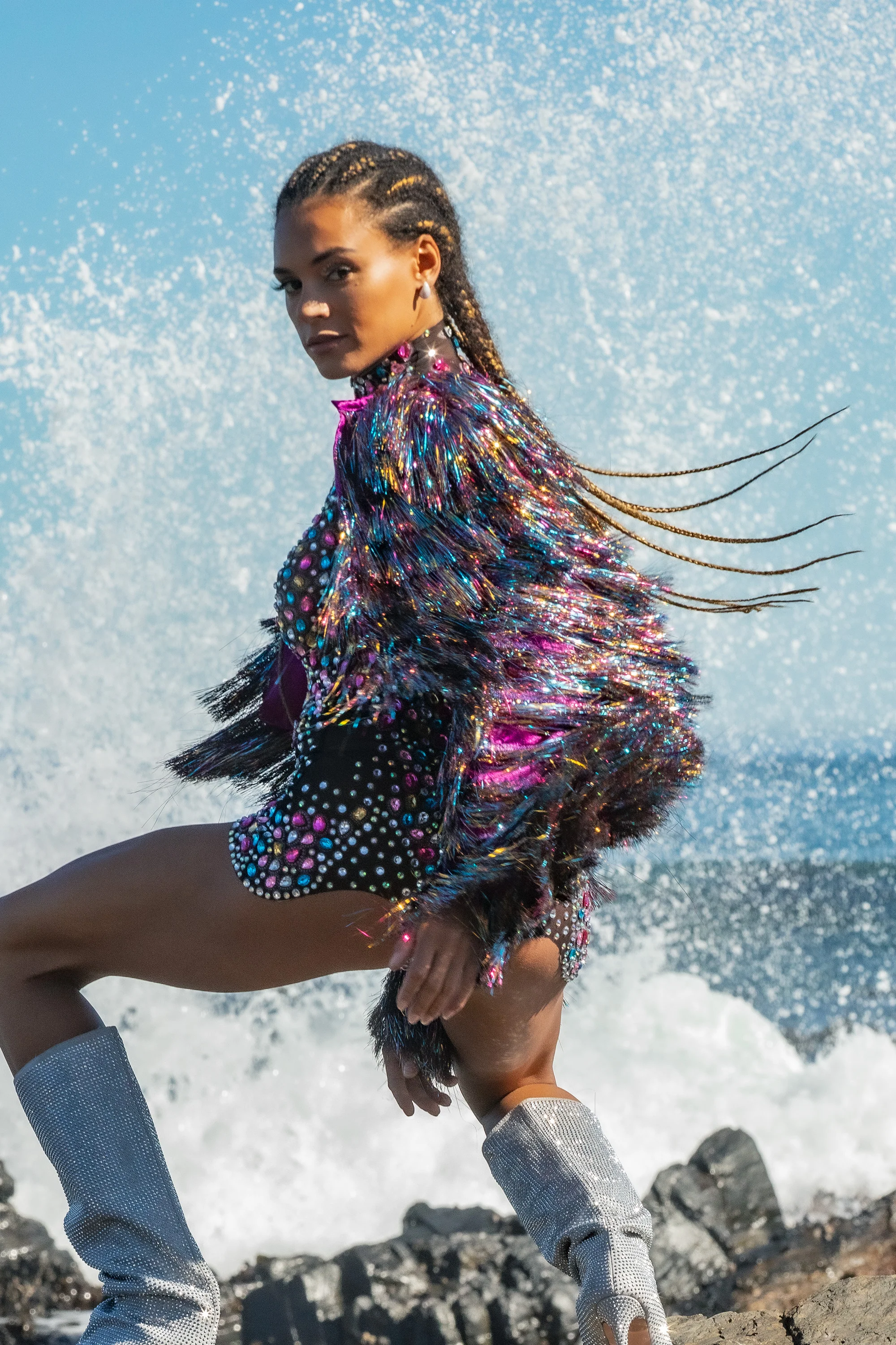 Izza fringe party jacket multi - Image 8